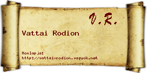 Vattai Rodion névjegykártya